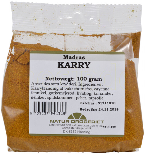 Natur Drogeriet Natur-Drogeriet Karry Madras Sterk 100g
