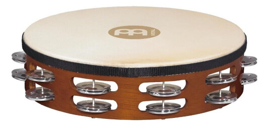 Meinl Tah-2-A-Ab Wood Tamburin M/skinn Dobbel, AluminiumM
