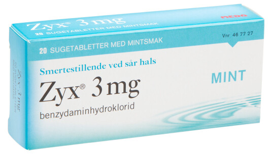 Zyx 3 mg mint sugetabletter, 20 stk.