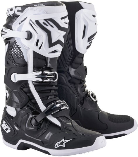 Alpinestars Tech 10 Motocross støvler Svart Hvit Alpinestars Tech 10 Motocross støvler Svart Hvit