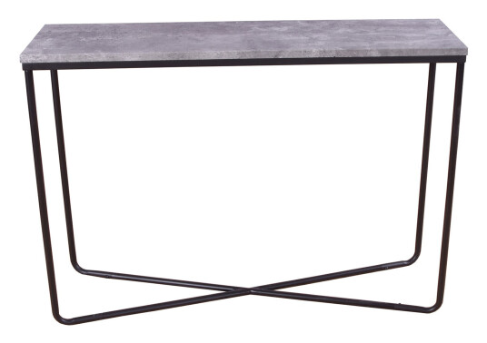 Palace konsollbord 30x110 cm betong dekor, svart.