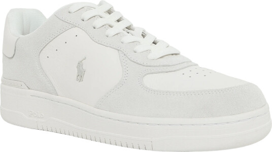 Polo Ralph Lauren Masters Court Leather Suede Sneaker White 42 Polo Ralph Lauren Masters Court Leather Suede Sneaker White 42