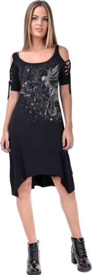 Alchemy England Middellang kjole   Faerie Kjole for Kvinner   S til XL   Damer   svart
