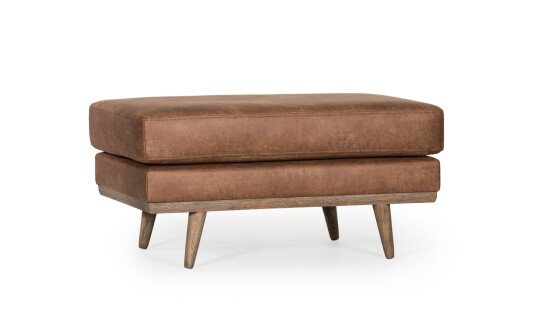 Soffadirekt STOCKHOLM Leather Fotskammel Cognac