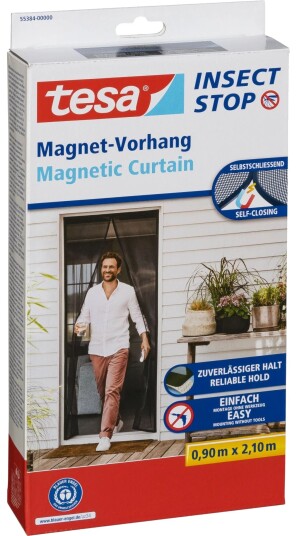 Tesa Magnetisk Myggnettd??r 2,1 x 0,9 m Svart Tesa Magnetisk Myggnettd??r 2,1 x 0,9 m Svart