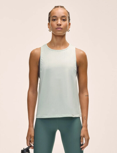 Casall Laser Mesh Flow Tank - Green - S