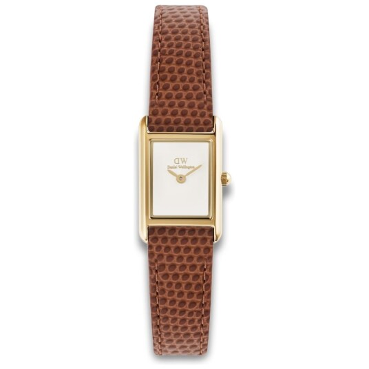Daniel Wellington DW Watch Bound Mini Light Brown Lizard Gold 17x259mm