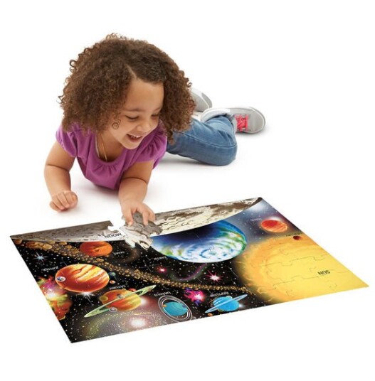 Melissa & Doug Puslespill til gulvet 48 brikker Solsystem