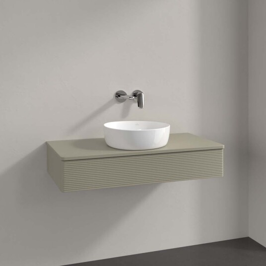 Villeroy & Boch  Antao Servantskap med 1 skuff 100x50x19 cm u/lys Steingrå Matt