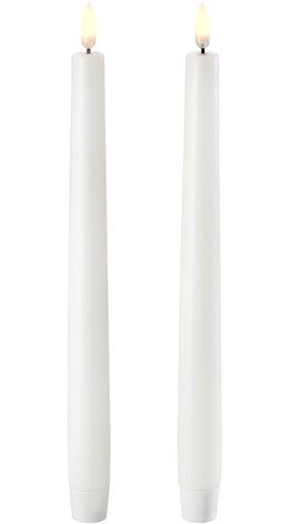 Uyuni LED kronelys, batteri, hvit, Ø2,3xH25 cm