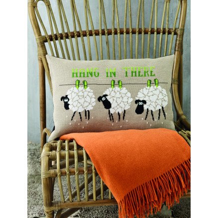 Permin Broderisett Hang in there 58x40cm