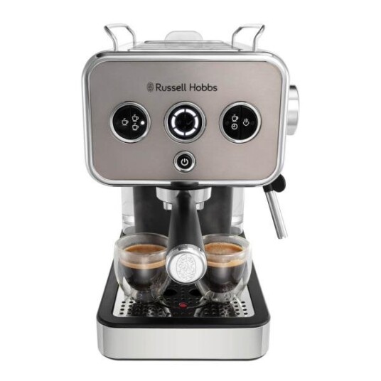 Russell Hobbs Distinctions 15 bar Espressomaskin i Titan med Integrert Melkeskummer 26452-56