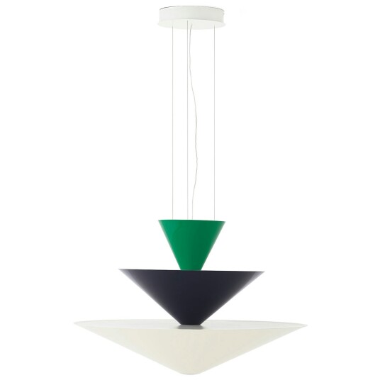 &Tradition Gio LN15 Taklampe Ø92 Signalgrønn/Dypblå/Ecru Hvit