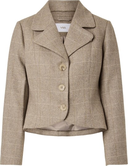 YAS Yasthela Ls Wool Blend Short Jacket Noos   Beige   40