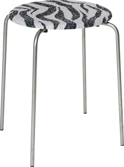Petit Rond Krakk, Rustfritt Stål / Zebra