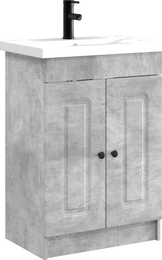  Baderomsinnredningssett Betonggrå 78,5 x 37,5 x 81 cm