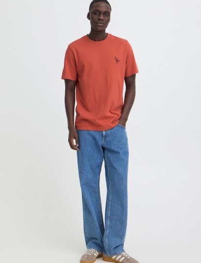 Blend Bhkaz S/S Emb Tee Orange XL Blend Bhkaz S/S Emb Tee Orange XL