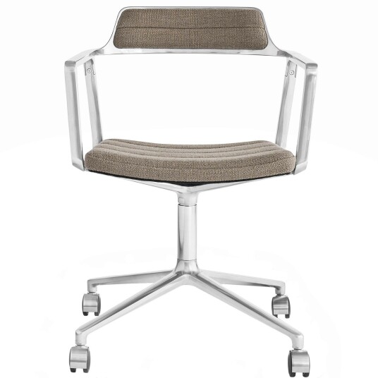 Vipp 452 Svingstol med Hjul Dark Sand / Polert Aluminium Vipp 452 Svingstol med Hjul Dark Sand / Polert Aluminium