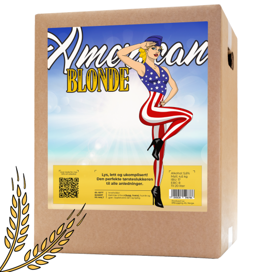 Ølbrygging As American Blonde allgrain ølsett Lys lett og ukomplisert!