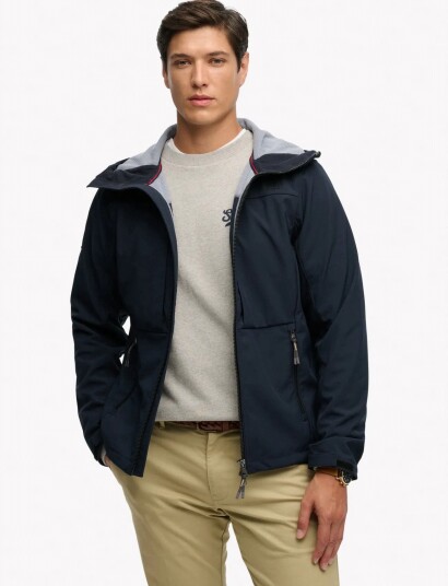 Superdry Hooded Softshell Trekker Jkt Navy XL Superdry Hooded Softshell Trekker Jkt Navy XL