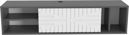 Saller TV-benk 140 cm - Antrasitt/Hvit