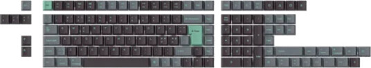 Keychron PBT Keycap Set Hacker Mint Nordisk svart T62 Keychron PBT Keycap Set Hacker Mint Nordisk svart T62