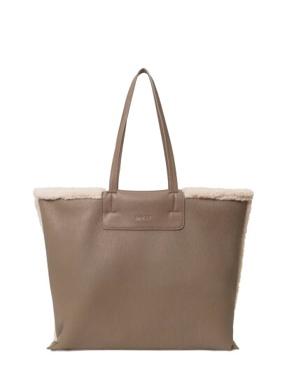 DAY ET Day Faux Shearling Bag - Beige - ONE SIZE DAY ET Day Faux Shearling Bag - Beige - ONE SIZE