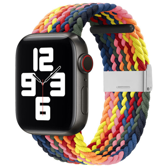 Hurtel Flettet Reim til Apple Watch 38/40/41mm Flerfarget Mønster 1