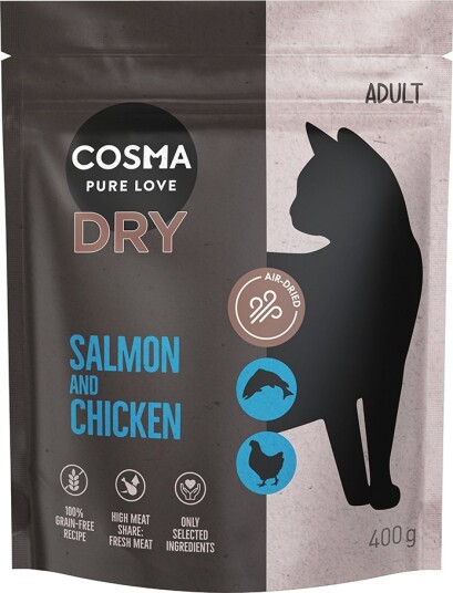 Cosma Tørrfôr Air Dried Tørrfòr Laks & Kylling 400 G Cosma Tørrfôr Air Dried Tørrfòr Laks & Kylling 400 G