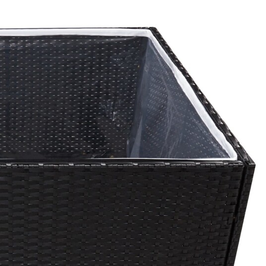vidaXL Plantekasse svart 80x80x80 cm polyrotting