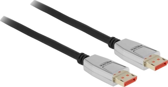 Delock Displayport Kabel Displayport M Til Displayport M Displayport 1.4 5.0M Støtter 8K Uhd 7680 X 4320 Svart 87043