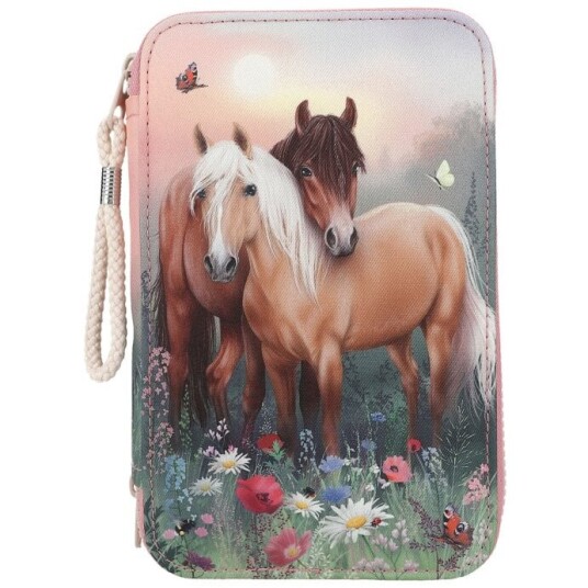 Miss Melody Triple Pencil Case FLOWERS 0412869 Miss Melody Triple Pencil Case FLOWERS 0412869