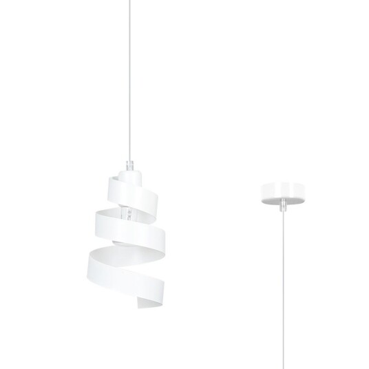 Saga 1 Hvit pendel lampe E27 230V uten lyskilde