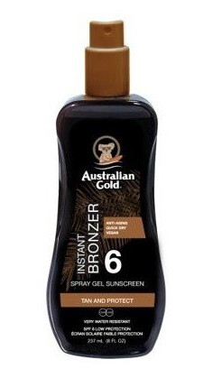 Australian Gold SPF6 Spray Gel With Bronzer 237 ml