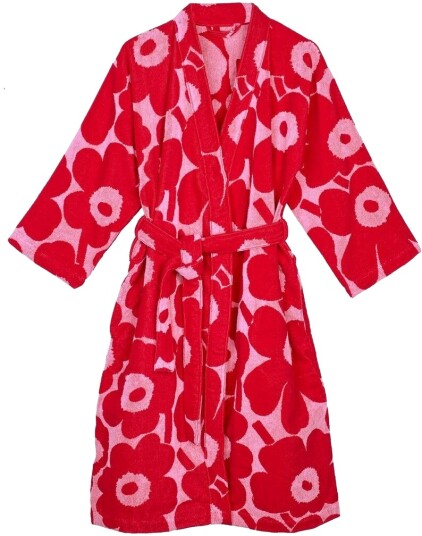 Marimekko Unikko badekåpe Rød M Marimekko Unikko badekåpe Rød M