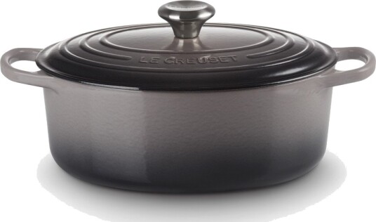 Le Creuset Signature Oval Gryte 27 cm 4,1L St??pejern   Flint