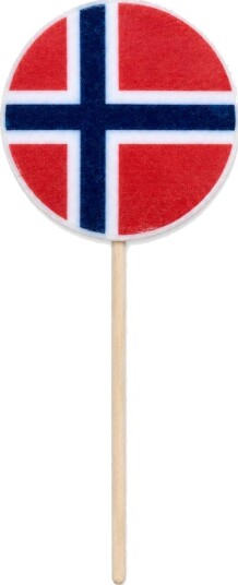 Norsk Flagg - Rund Kjærlighet på Pinne 50 gram
