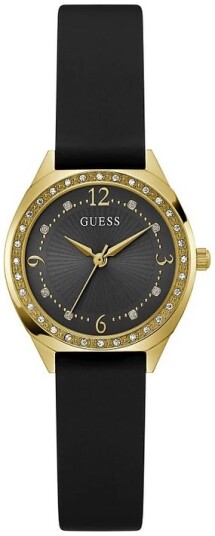 Guess Dameklokke GW0820L1 Charlotte Sort/Gummi Ø30 mm Guess Dameklokke GW0820L1 Charlotte Sort/Gummi Ø30 mm