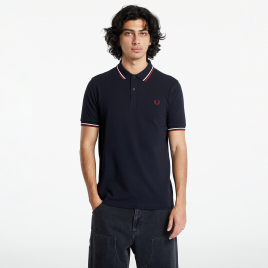 T skjorte FRED PERRY Twin Tipped Fred Perry Shirt Nvy/ Swht/ Bntred M Navy Snow white T skjorte FRED PERRY Twin Tipped Fred Perry Shirt Nvy/ Swht/ Bntred M Navy Snow white