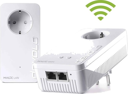 Devolo Magic 2 WiFi 6 Powerline Startpakke 3000 Mbit/s Devolo Magic 2 WiFi 6 Powerline Startpakke 3000 Mbit/s
