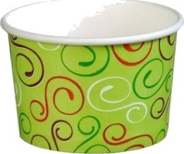 Isbæger 120/140 Ml 3 Oz Ø74x49 Mm Pap Green Twiddle,50 Stk/Ps 50 Stk.