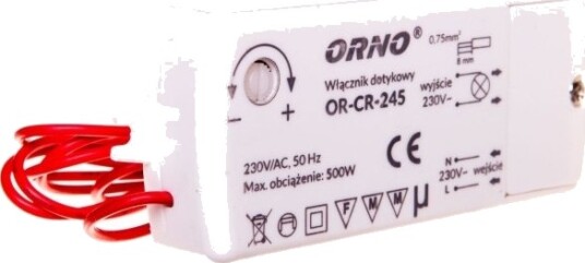 Orno Berøringsbryter 500W 230V Ip20 Hvit Or Cr 245