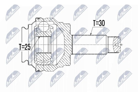Nty Drivknute drivaksel NTY NPZ BM 014