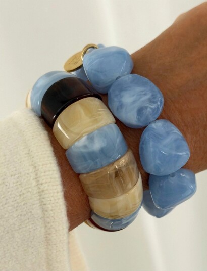 Bud to rose Eclipse Resin Bracelet Brown Multi/patterned ONE SIZE Bud to rose Eclipse Resin Bracelet Brown Multi/patterned ONE SIZE