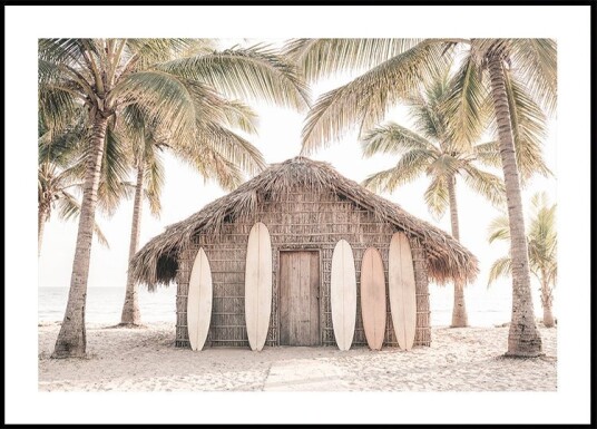 Beach Hut Plakat Plakat / 21x30cm