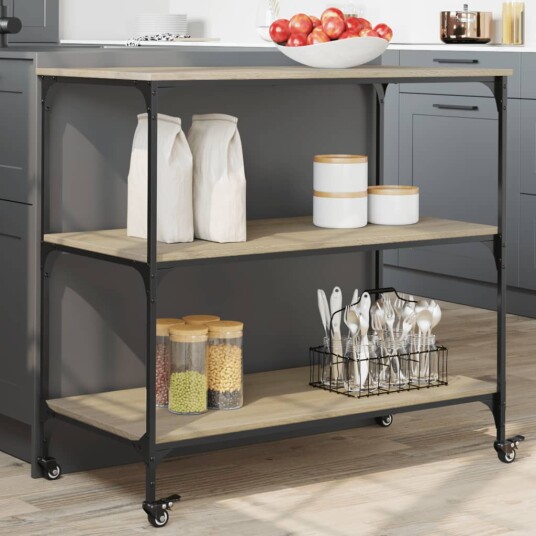 Kjøkkentralle sonoma eik 102x50x95 cm konstruert tre 842322