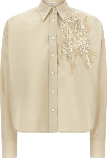Brunello Cucinelli Dame Bluser & Skjorter Beige S,