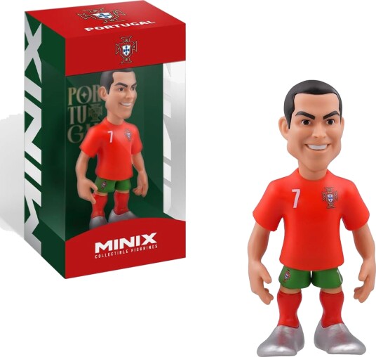 Minix Cristiano Ronaldo Fotballfigur med Ball - Portugal - OneSize - Lekefigur