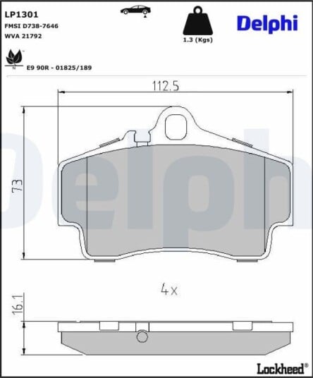 DELPHI LP1301 Bremseklosser