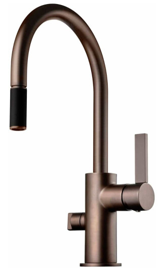 Tapwell Arm385 med Uttrekkbar tut og Avstengning Bronze (TA-9426349)